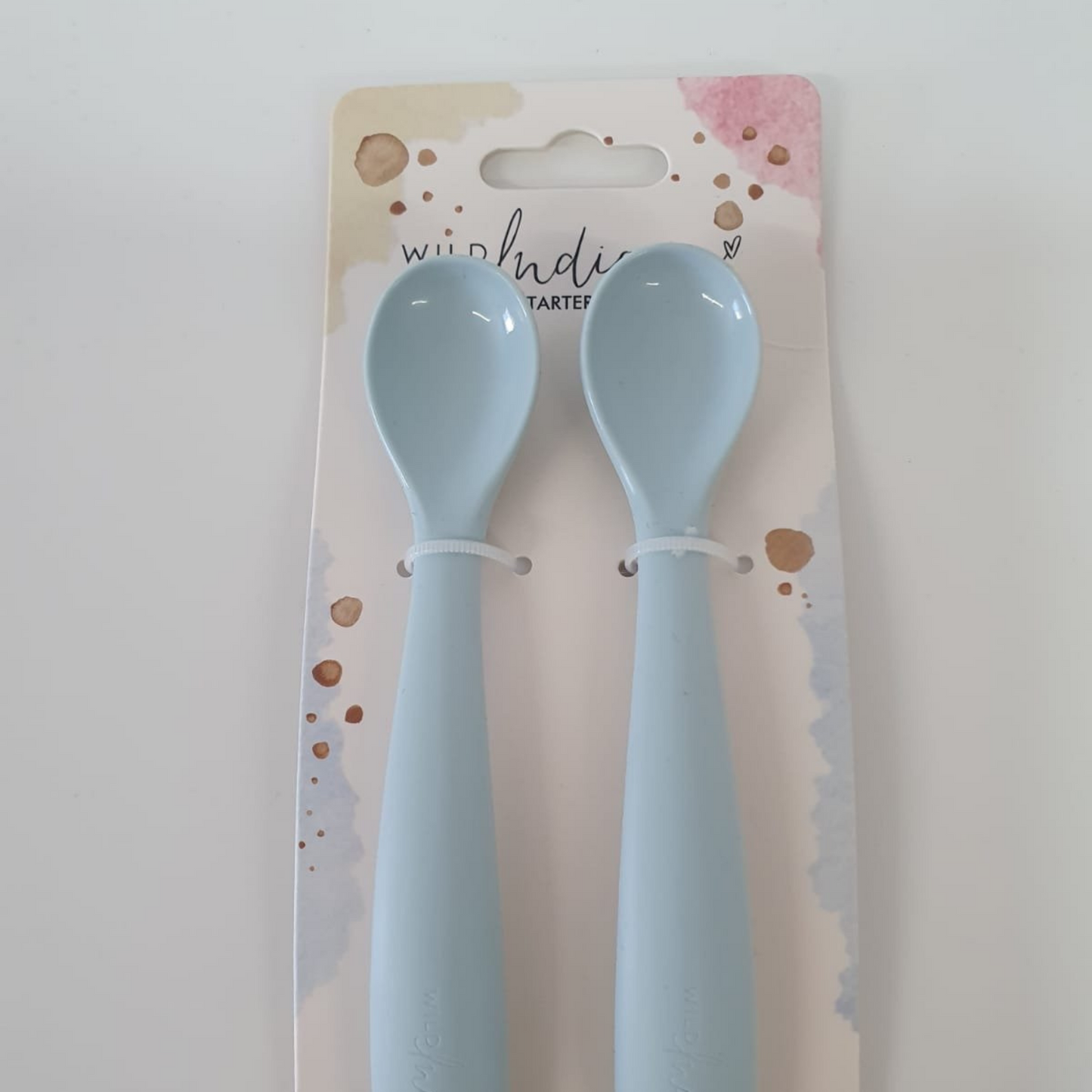 WILD INDIANA - Silicone Spoon Set 2pk | Duck Egg Blue